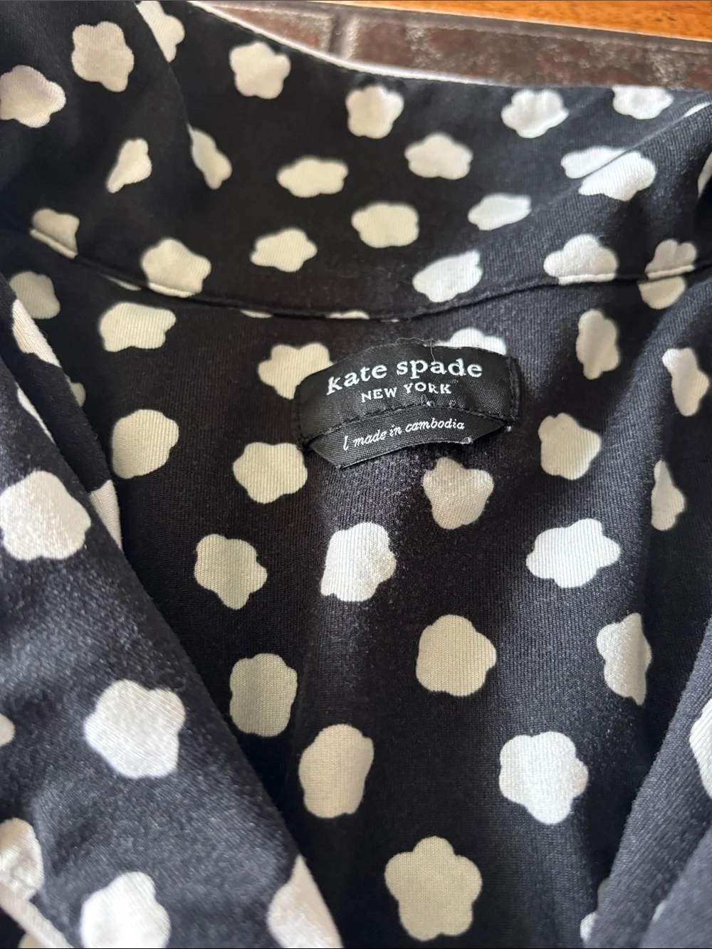 kate spade Black and White cloud Dot Pajama Set